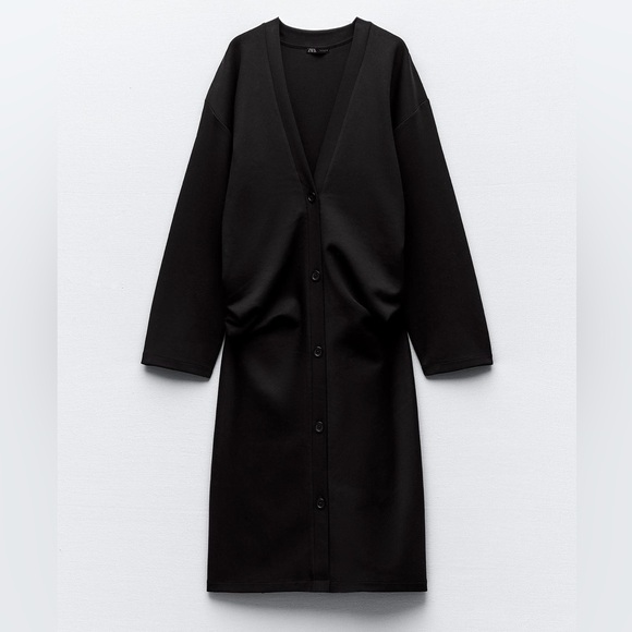 Zara Ruched Long Interlock Jacket - Picture 5 of 8